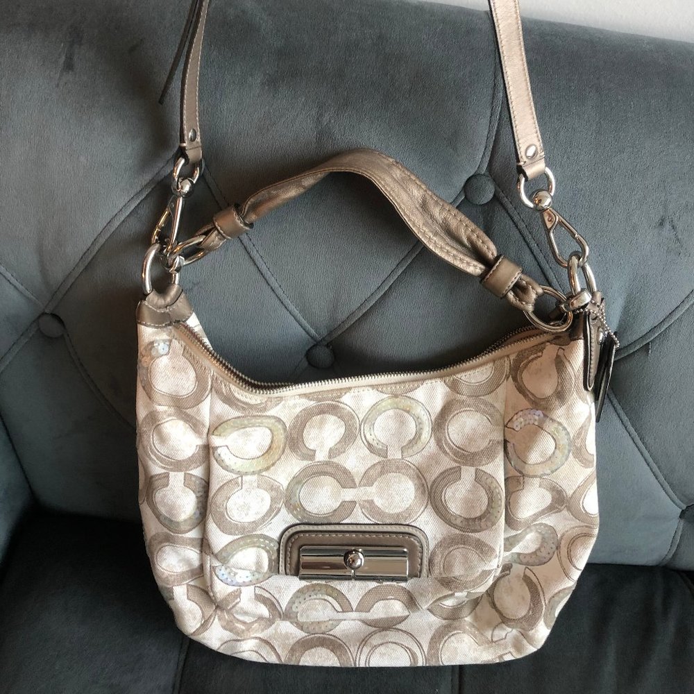 Tan Coach Purse lightly used